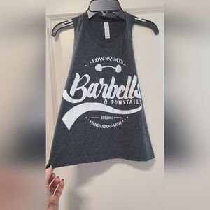 Barbells crop tank